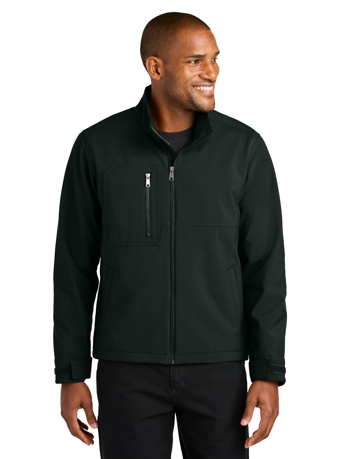 Men's 3-Pocket Soft Shell Jacket - CSJ70 - Black