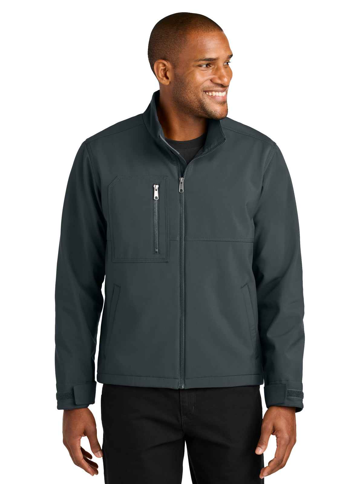 Men's 3-Pocket Soft Shell Jacket - CSJ70 - Iron Grey