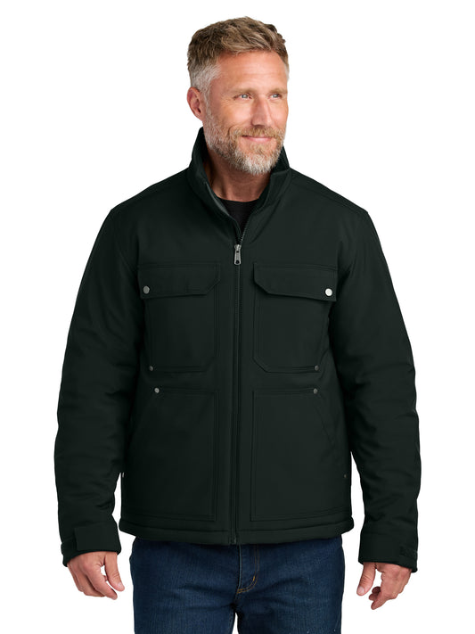 Men's 6-Pocket Insulated Soft Shell Jacket - CSJ75 - Black