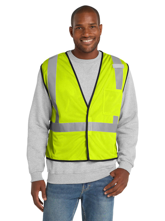 Unisex 1-Pocket ANSI 107 Class 2 Vest - CSV100 - Safety Yellow
