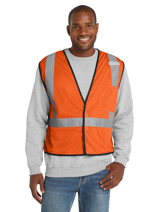 Unisex 1-Pocket ANSI 107 Class 2 Vest - CSV100 - Safety Orange