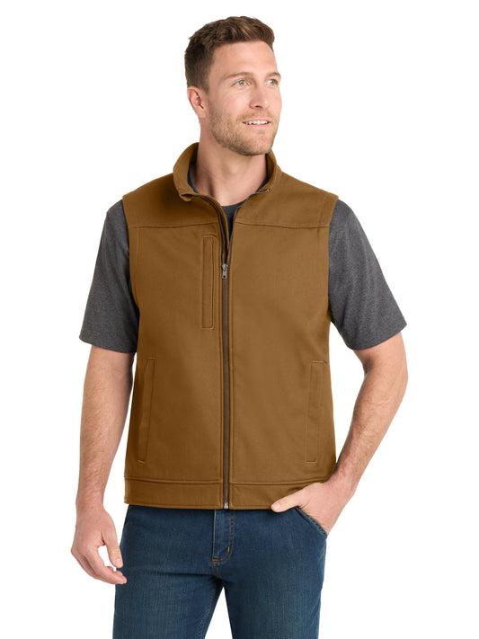 Men's 6-Pocket Duck Bonded Soft Shell Vest - CSV60 - Duck Brown