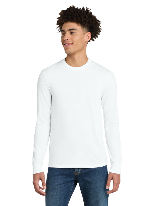 Men's District Perfect Tri Long Sleeve Tee - DM132 - White