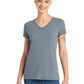 Women’s Perfect Tri V-Neck Tee - DM1350L - Flint Blue Heather
