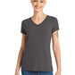 Women’s Perfect Tri V-Neck Tee - DM1350L - Heathered Charcoal
