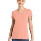 Women’s Perfect Tri V-Neck Tee - DM1350L - Heathered Dusty Peach