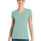Women’s Perfect Tri V-Neck Tee - DM1350L - Heathered Dusty Sage