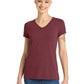 Women’s Perfect Tri V-Neck Tee - DM1350L - Maroon Frost