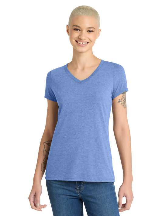 Women’s Perfect Tri V-Neck Tee - DM1350L - Maritime Frost