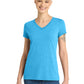 Women’s Perfect Tri V-Neck Tee - DM1350L - Turquoise Frost