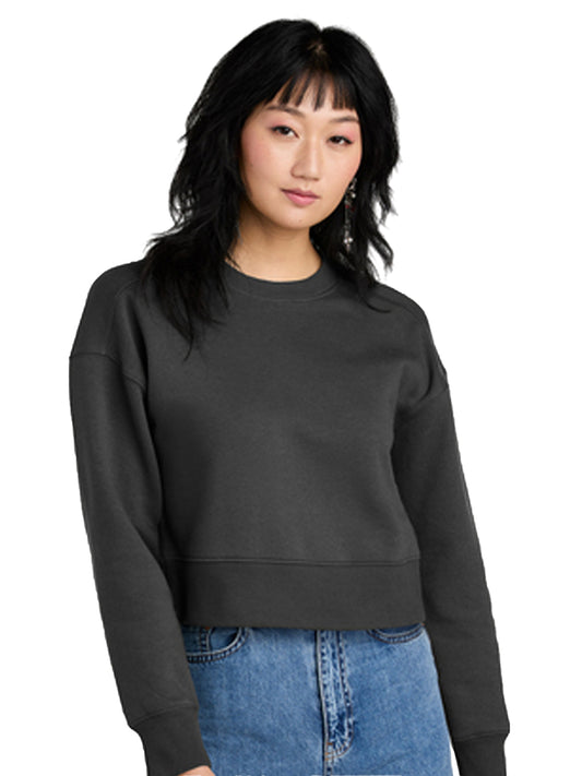 Women's Perfect Weight Fleece Cropped Crew Sweatshirt - DT1105 - Charcoal