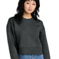 Women's Perfect Weight Fleece Cropped Crew Sweatshirt - DT1105 - Heathered Charcoal