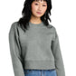 Women's Perfect Weight Fleece Cropped Crew Sweatshirt - DT1105 - Heathered Steel