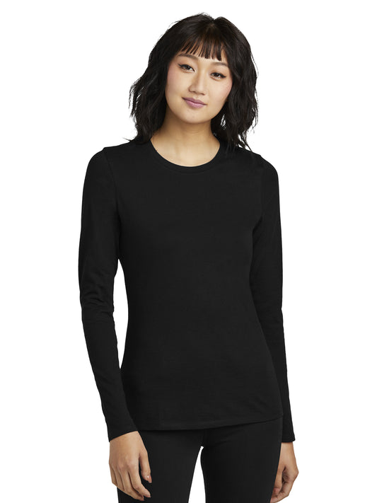Women's Pocketless Long Sleeve Tee - DT110 - Black