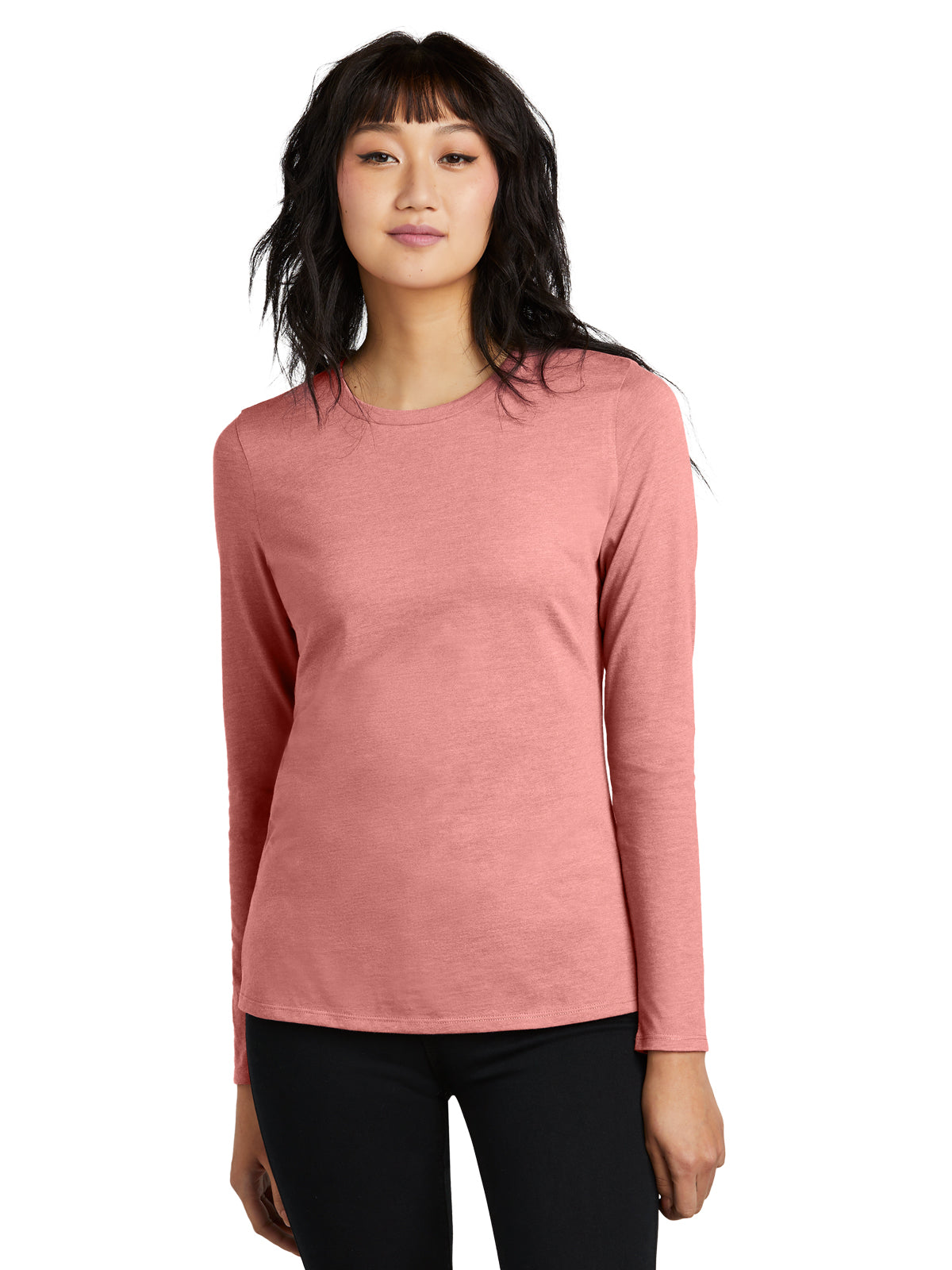 Women's Pocketless Long Sleeve Tee - DT110 - Blush Frost