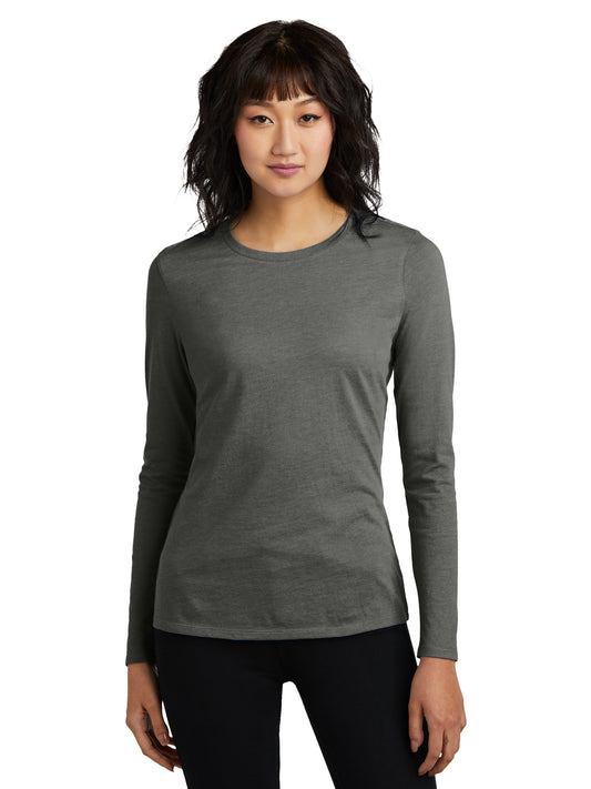 Women's Pocketless Long Sleeve Tee - DT110 - Heathered Charcoal