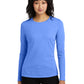 Women's Pocketless Long Sleeve Tee - DT110 - Heathered Royal