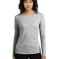Women's Pocketless Long Sleeve Tee - DT110 - Light Heather Grey