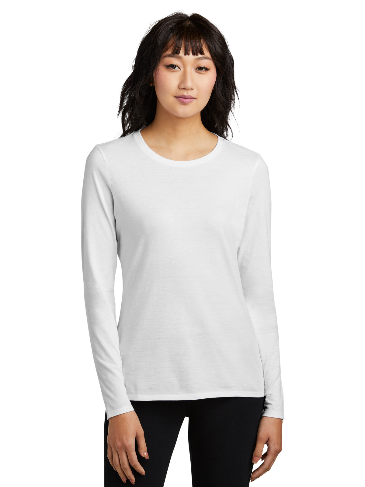 Women's Pocketless Long Sleeve Tee - DT110 - White