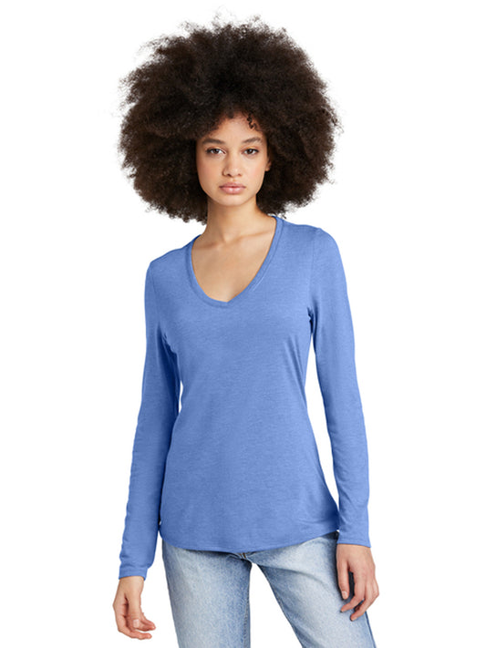 Women’s Perfect Tri Long Sleeve V-Neck Tee - DT135 - Maritime Frost