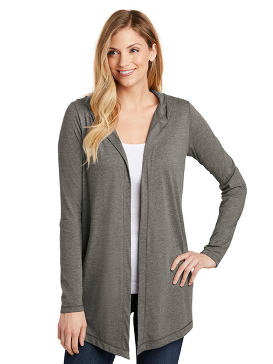 Women's Pocketless Hooded Cardigan - DT156 - Grey Frost