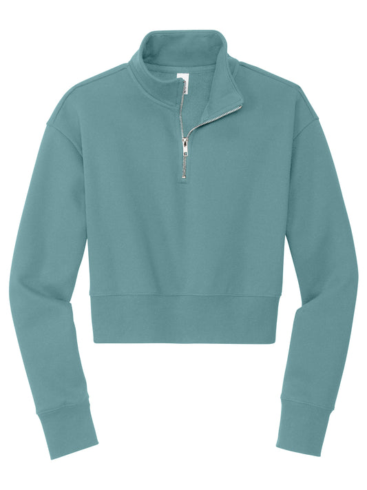Women's Pocketless Fleece 1/2-Zip Sweatshirt - DT6111 - Eucalyptus Blue