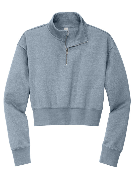 Women's Pocketless Fleece 1/2-Zip Sweatshirt - DT6111 - Flint Blue Heather