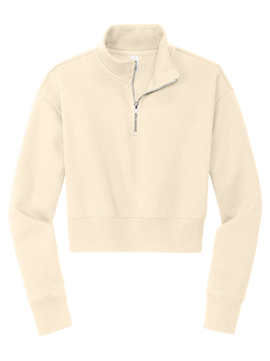 Women's Pocketless Fleece 1/2-Zip Sweatshirt - DT6111 - Gardenia