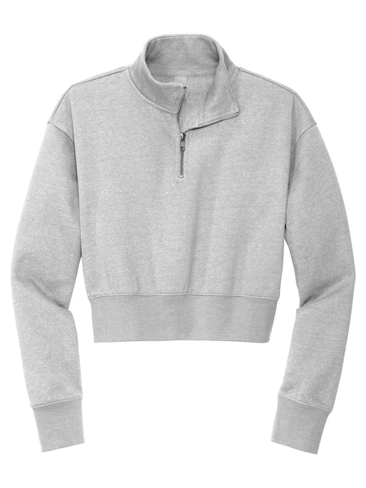 Women's Pocketless Fleece 1/2-Zip Sweatshirt - DT6111 - Light Heather Grey
