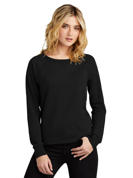 Women’s Featherweight French Terry Long Sleeve Crewneck Sweatshirt - DT672 - Black