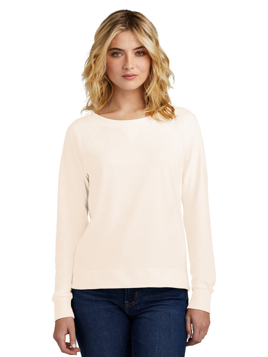 Women’s Featherweight French Terry Long Sleeve Crewneck Sweatshirt - DT672 - Gardenia