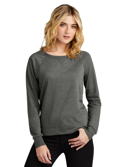 Women’s Featherweight French Terry Long Sleeve Crewneck Sweatshirt - DT672 - Washed Coal