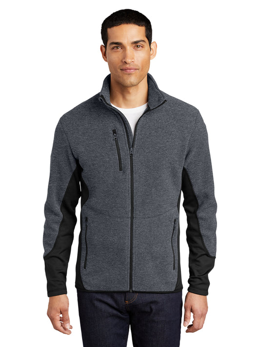 Men's Pro Fleece Zip Jacket - F227 - Charcoal Heather/Black