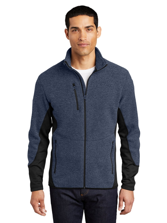 Men's Pro Fleece Zip Jacket - F227 - Navy Heather/Black