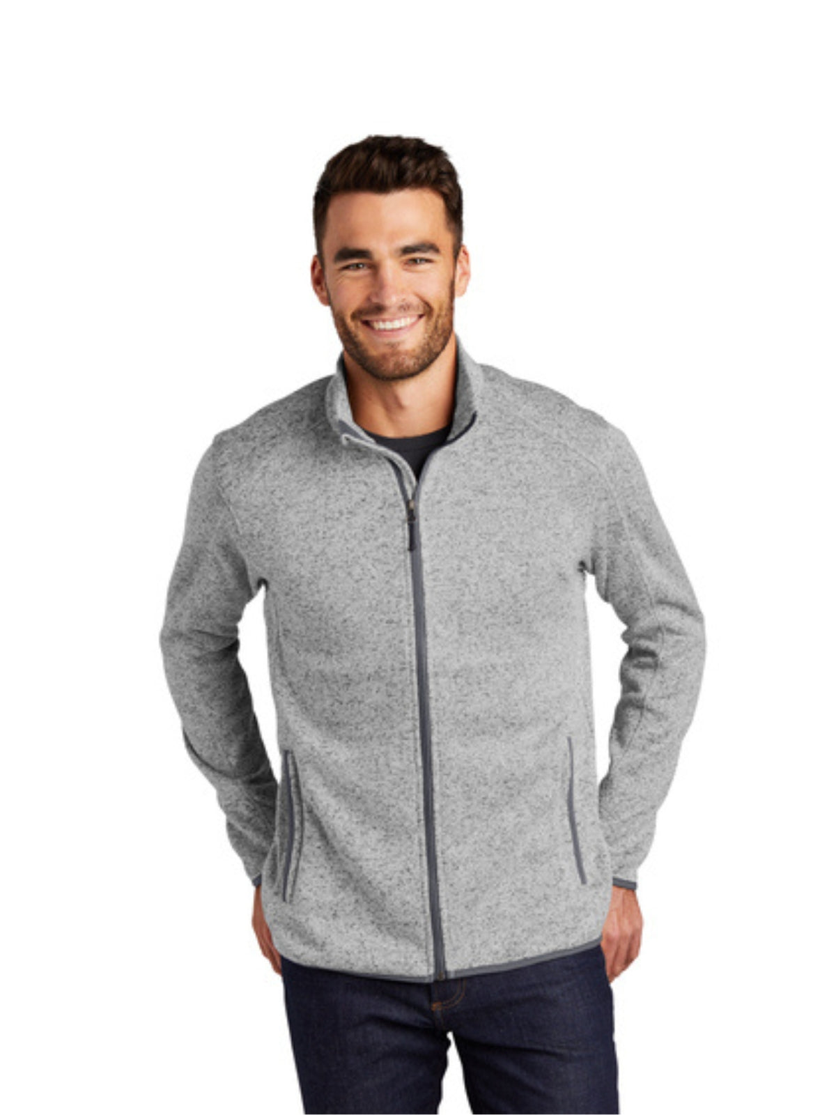 Men's Fleece Jacket - F232 - Grey Heather