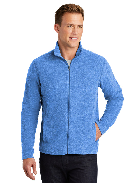 Men's Heather Microfleece Full-Zip Jacket - F235 - Light Royal Heather