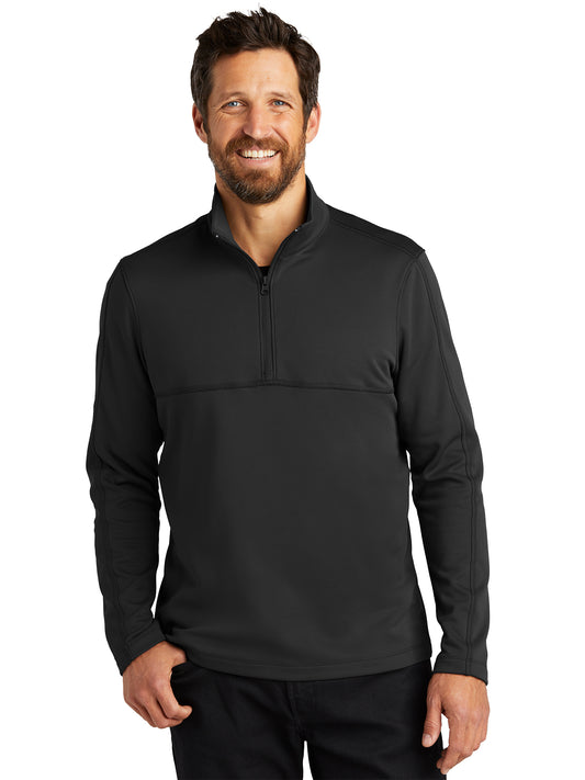 Men's Smooth Fleece 1/4 Zip Sweatshirt - F804 - Deep Black