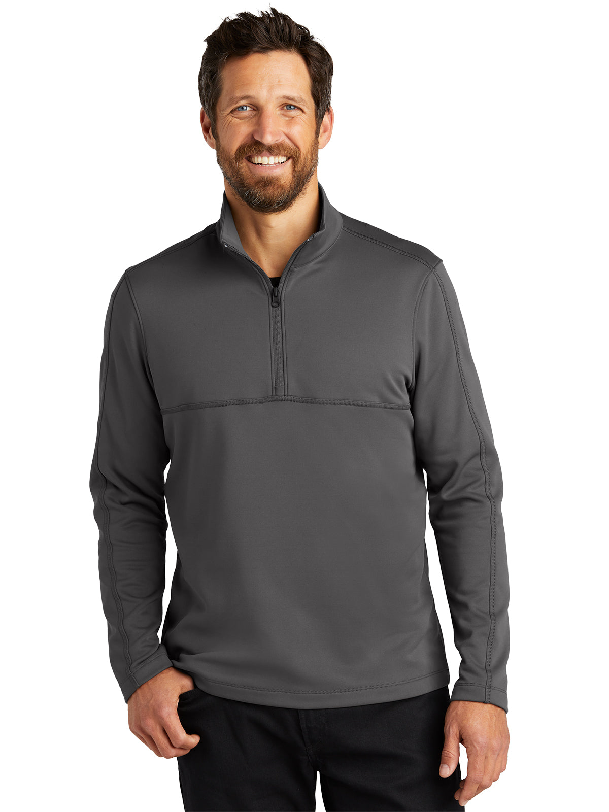 Men's Smooth Fleece 1/4 Zip Sweatshirt - F804 - Graphite