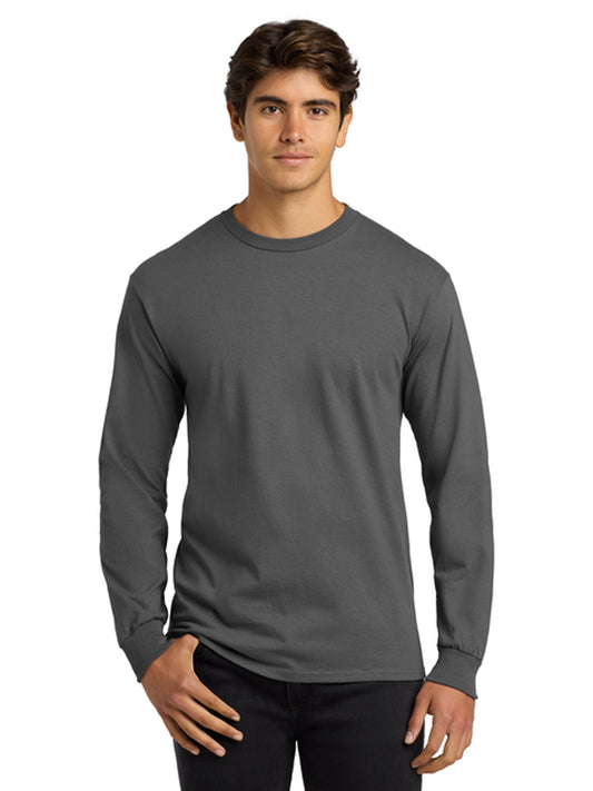 Men's Pocketless Long Sleeve Tee - G2400 - Charcoal