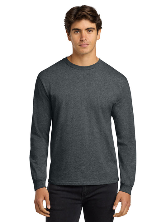 Men's Pocketless Long Sleeve Tee - G2400 - Dark Heather