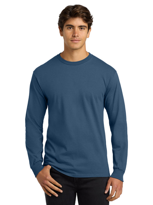 Men's Pocketless Long Sleeve Tee - G2400 - Indigo Blue