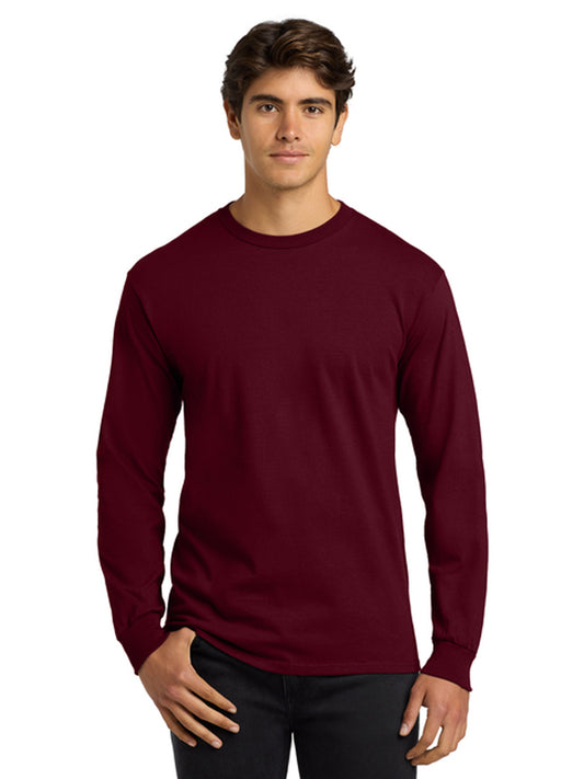 Men's Pocketless Long Sleeve Tee - G2400 - Maroon