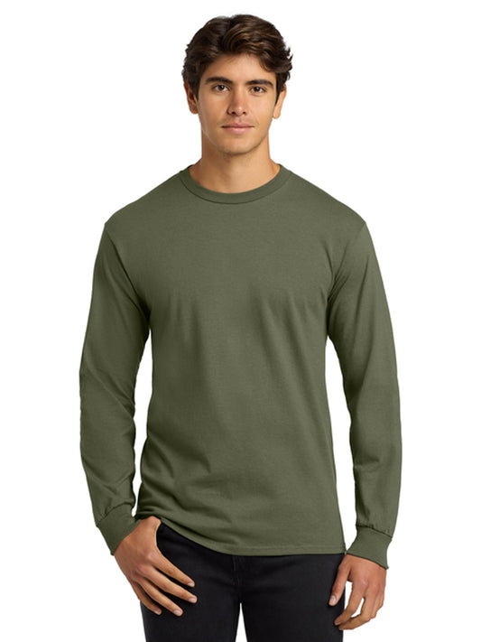 Men's Pocketless Long Sleeve Tee - G2400 - Military Green