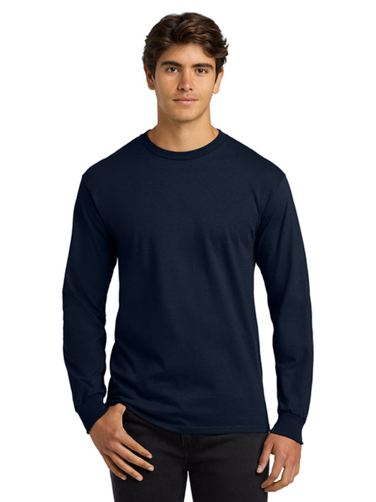 Men's Pocketless Long Sleeve Tee - G2400 - Navy