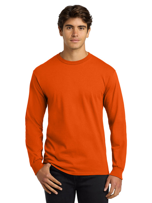 Men's Pocketless Long Sleeve Tee - G2400 - Orange