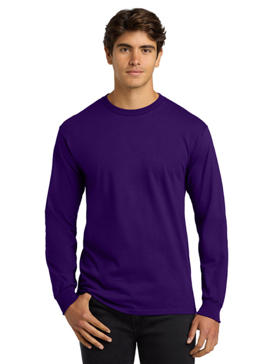 Men's Pocketless Long Sleeve Tee - G2400 - Purple