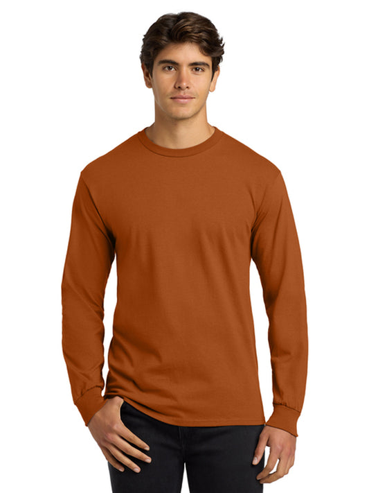 Men's Pocketless Long Sleeve Tee - G2400 - Texas Orange