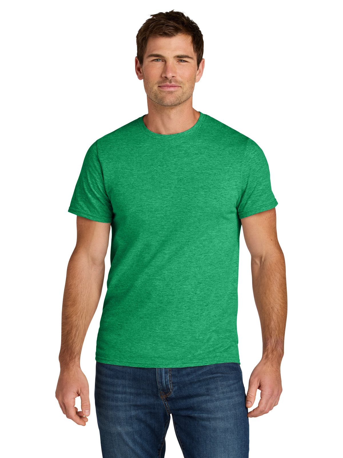Unisex Ring Spun T-Shirt - IC46M - Retro Heather Green