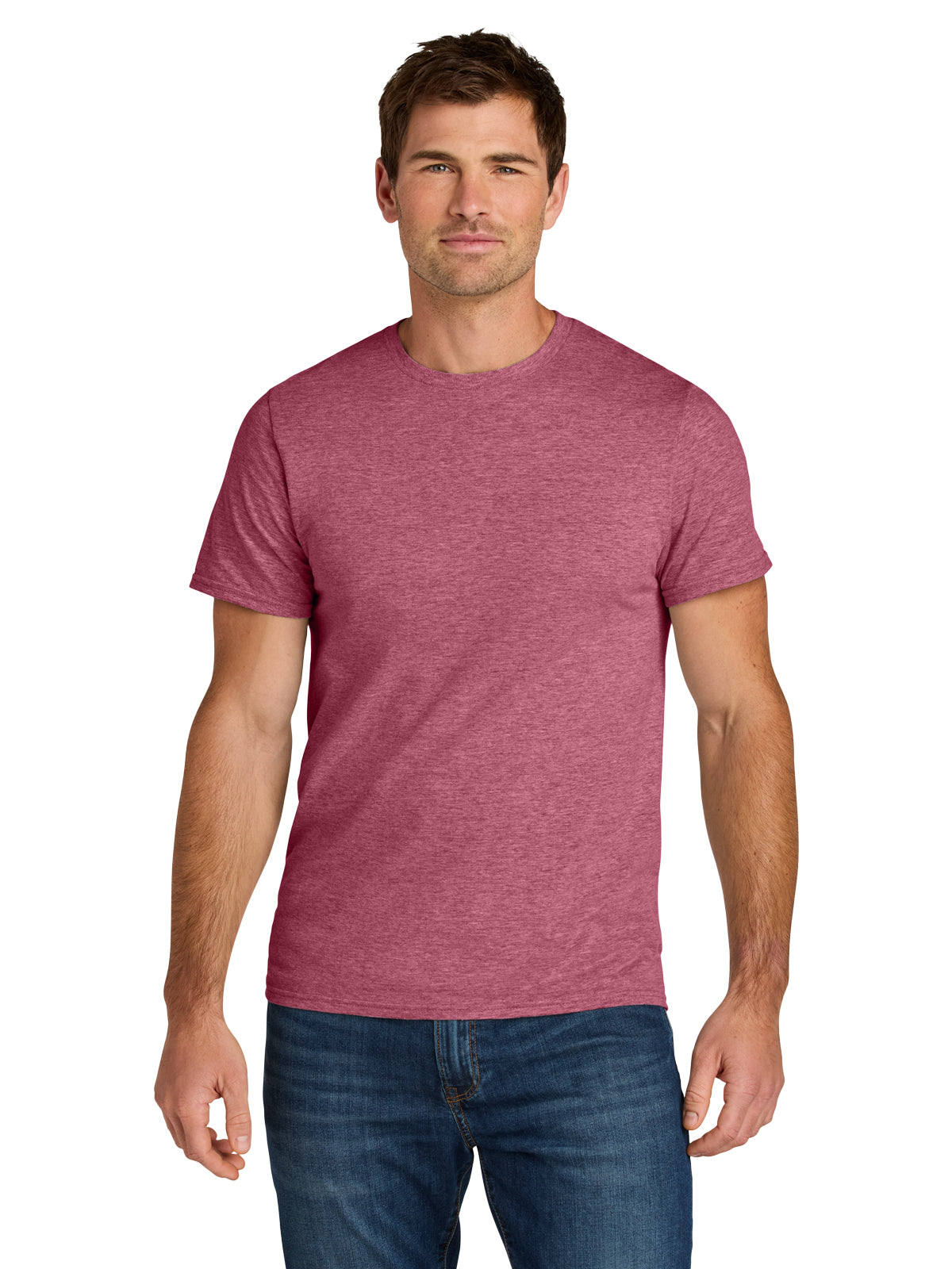 Unisex Ring Spun T-Shirt - IC46M - Raspberry Heather