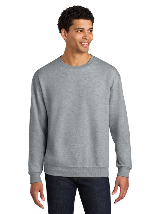 Unisex Pocketless CVC Ring Spun Crewneck Sweatshirt - IC48M - Athletic Heather